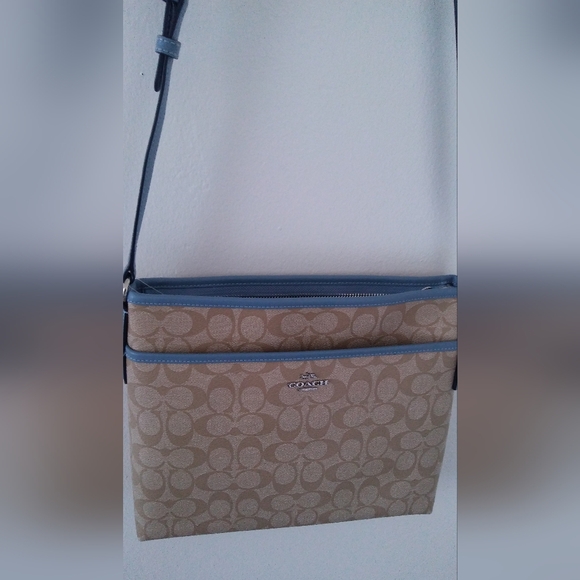 COACH FILE BAG IN SIGNATURE CANVAS HANDBANG - Picture 6 of 7